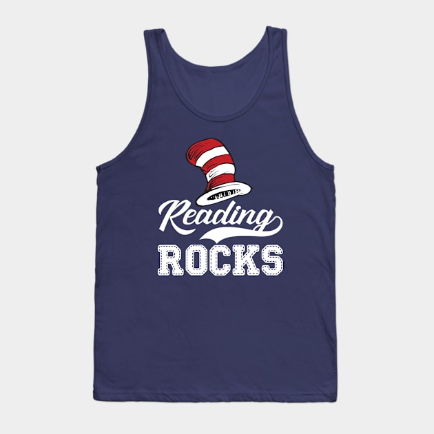 Reading Rocks - Read Across America Tank Top by lastradaimamo